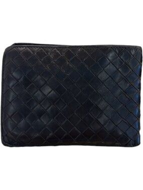617167CR C1 Bottega Veneta Wallet Dark Brown Leather